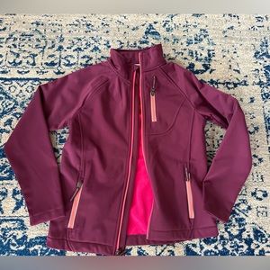 Lands’ End Girls Light Weight Waterproof Lined Jacket EUC! Size 10-12